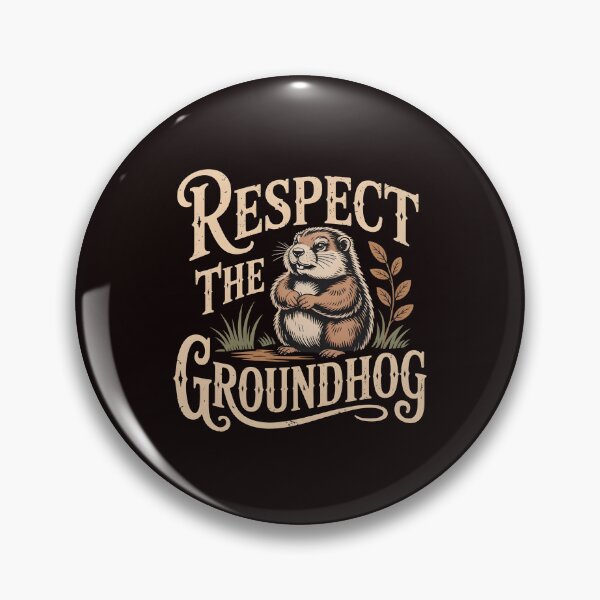 Item preview, Respect the Groundhog – Retro Vintage Funny Groundhog Groundhog Whisperer Gift designed and sold by Redgiant87x.