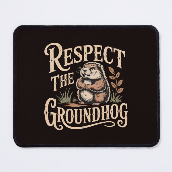 Item preview, Respect the Groundhog – Retro Vintage Funny Groundhog Groundhog Whisperer Gift designed and sold by Redgiant87x.