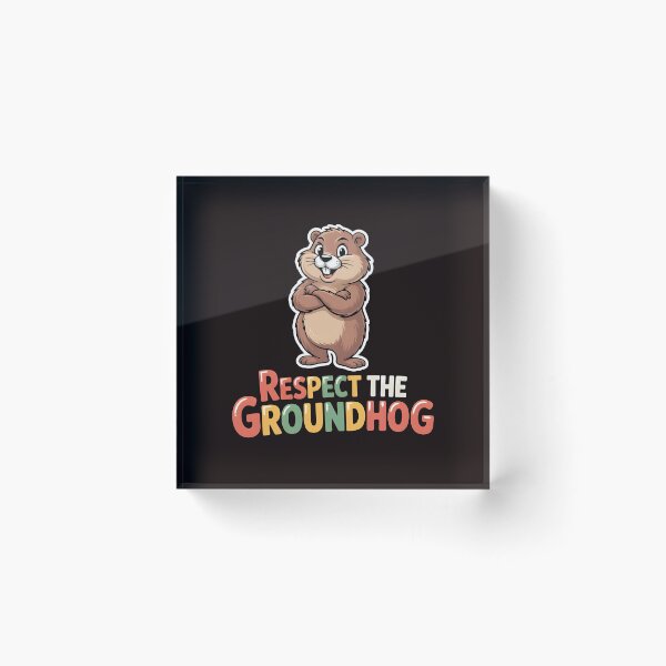 Item preview, Respect the Groundhog – Funny Groundhog Groundhog Whisperer Vintage Retro Look designed and sold by Redgiant87x.
