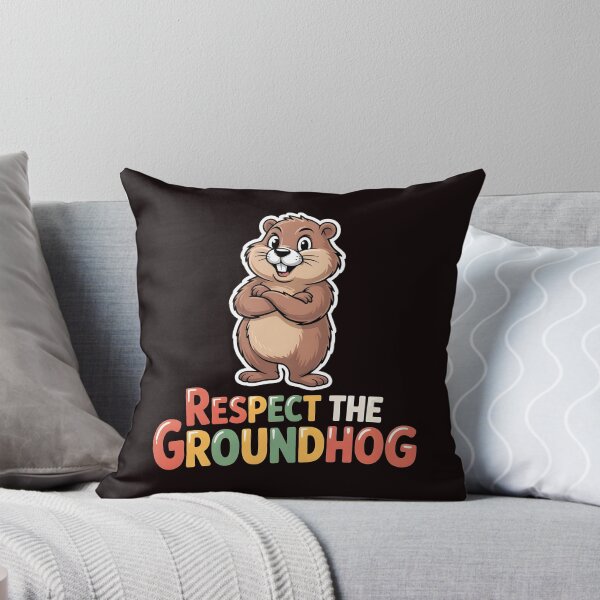 Item preview, Respect the Groundhog – Funny Groundhog Groundhog Whisperer Vintage Retro Look designed and sold by Redgiant87x.