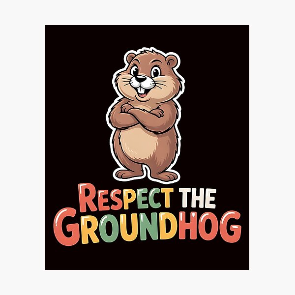 Item preview, Respect the Groundhog – Funny Groundhog Groundhog Whisperer Vintage Retro Look designed and sold by Redgiant87x.
