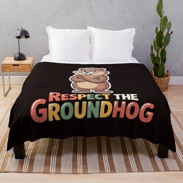 Item preview, Respect the Groundhog – Funny Groundhog Groundhog Whisperer Vintage Retro Look designed and sold by Redgiant87x.