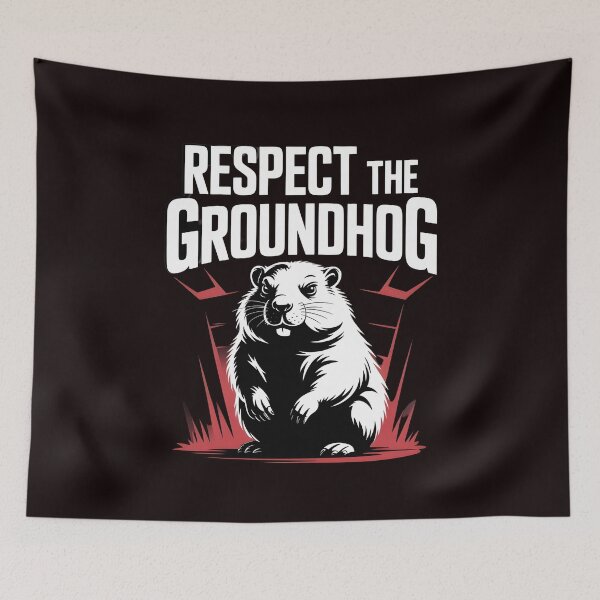 Item preview, Respect the Groundhog – Groundhog Whisperer Funny Groundhog Retro Vintage Style designed and sold by Redgiant87x.