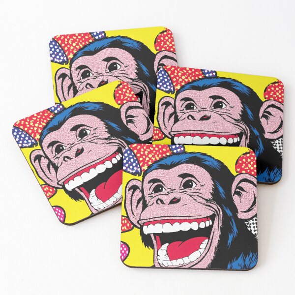 Item preview, Colorful Pop Art smiling monkey designed and sold by lautir.
