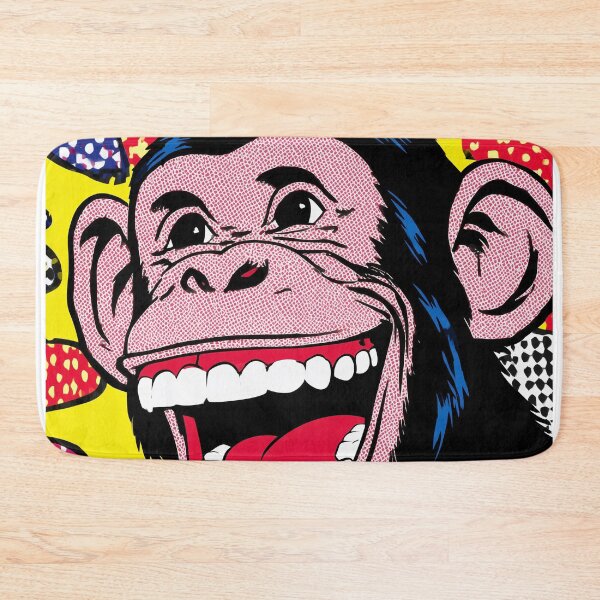 Item preview, Colorful Pop Art smiling monkey designed and sold by lautir.