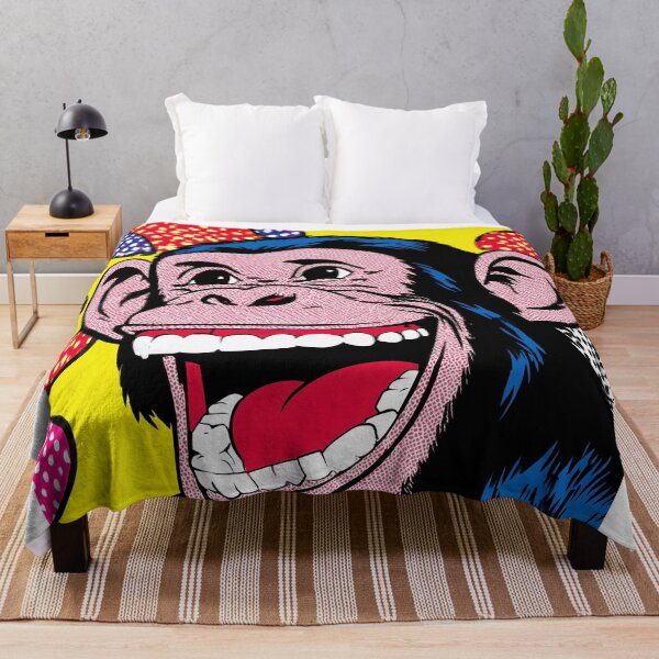 Item preview, Colorful Pop Art smiling monkey designed and sold by lautir.