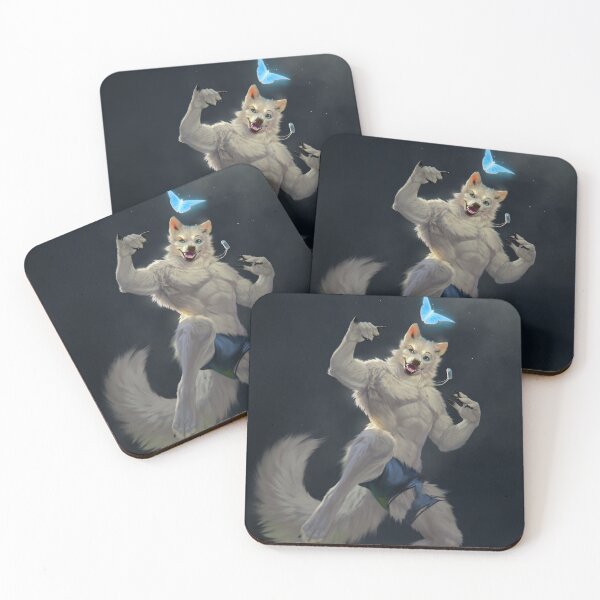 Item preview, Anthro Wolf Fighter Action Fantasy Art Print designed and sold by Royzart.