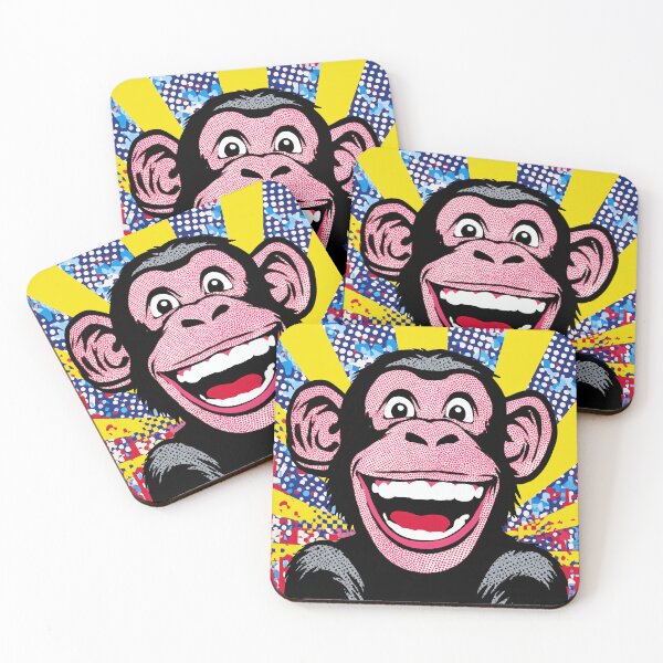 Item preview, Vibrant Pop Art of a smiling Monkey designed and sold by lautir.