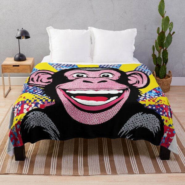 Item preview, Vibrant Pop Art of a smiling Monkey designed and sold by lautir.