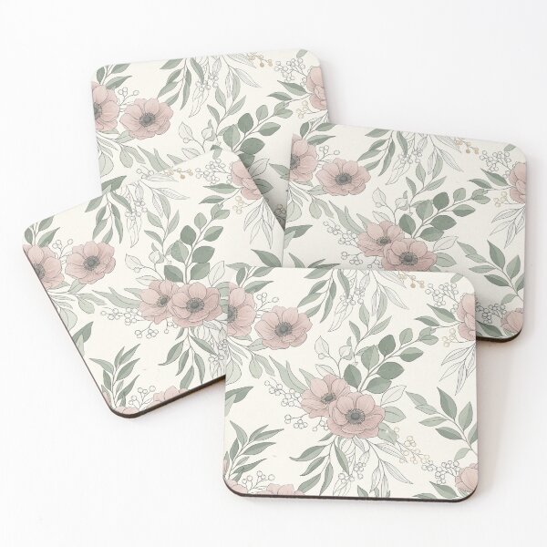 Item preview, Elegant Boho Floral: Dusty Pink & Sage Green designed and sold by Nova Graphix.