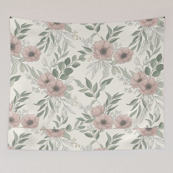 Item preview, Elegant Boho Floral: Dusty Pink & Sage Green designed and sold by Nova Graphix.