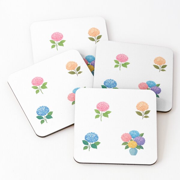 Item preview, Hydrangea Dreams – Watercolor Sticker Set (4 Designs) designed and sold by BeaMiciaDoodles.