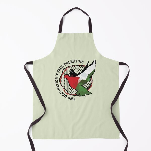 Item preview, End Occupation Free Palestine Palestinian Arabic Kufiya Hatta Pattern -blk designed and sold by Hurriyyatee.