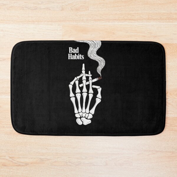 Item preview, Bad Habits Skeleton Hand Shirt – Dark Humor Smoking Skull Tee designed and sold by SkeletonMood.