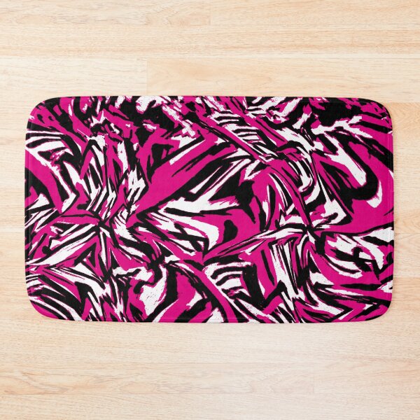 Item preview, Abstract pattern: Pink, black, white, tiger, zebra stripes designed and sold by ColdStarfish.