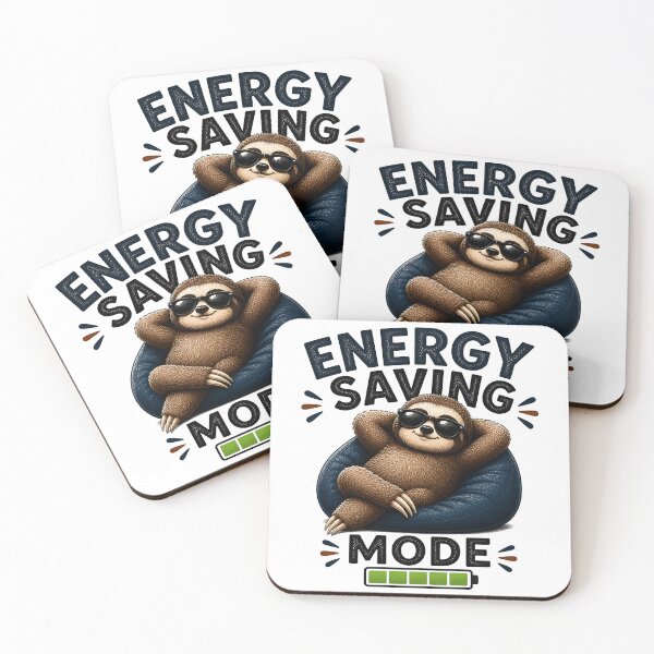 Item preview, Energy Saving Mode Sloth T-Shirt – Funny Lazy Meme Cute Animal Low Battery Mood Shirt designed and sold by Digital Culture Studio.