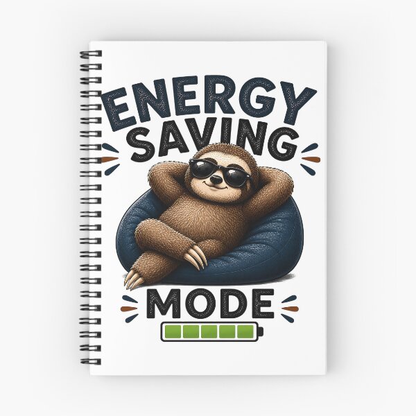 Item preview, Energy Saving Mode Sloth T-Shirt – Funny Lazy Meme Cute Animal Low Battery Mood Shirt designed and sold by Digital Culture Studio.