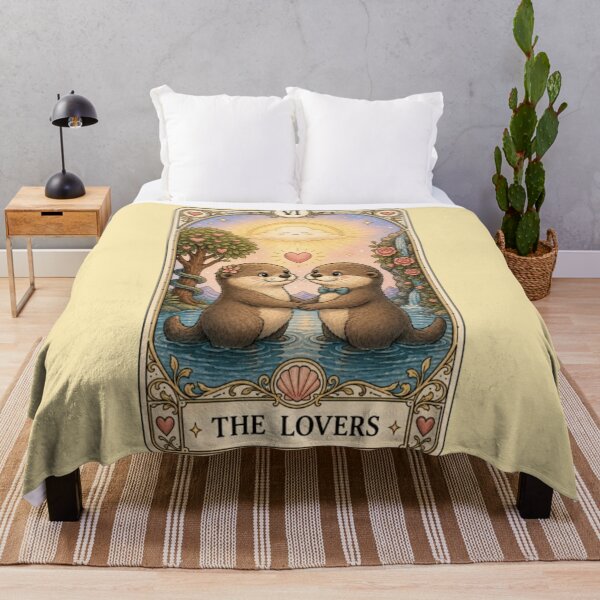 Item preview, The Lovers Otter Tarot Card designed and sold by katienicole93.