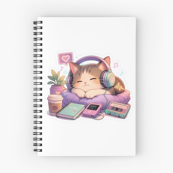 Item preview, Lofi Chill Kitty Sticker | Cozy Study Vibes Aesthetic designed and sold by RDcollections.