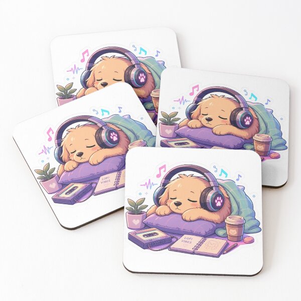Item preview, Lofi Chill Puppy Sticker | Cozy Study Vibes Aesthetic designed and sold by RDcollections.