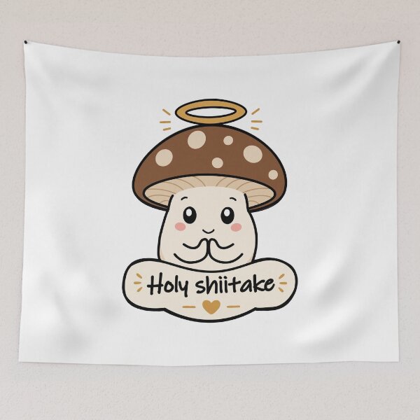 Item preview, Cute Holy Shiitake Mushroom Sticker designed and sold by Movobra.
