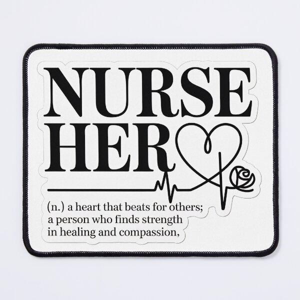 Item preview, Nurse Hero Definition - Minimalist Dark Academia Medical Art designed and sold by DAMi STORE.