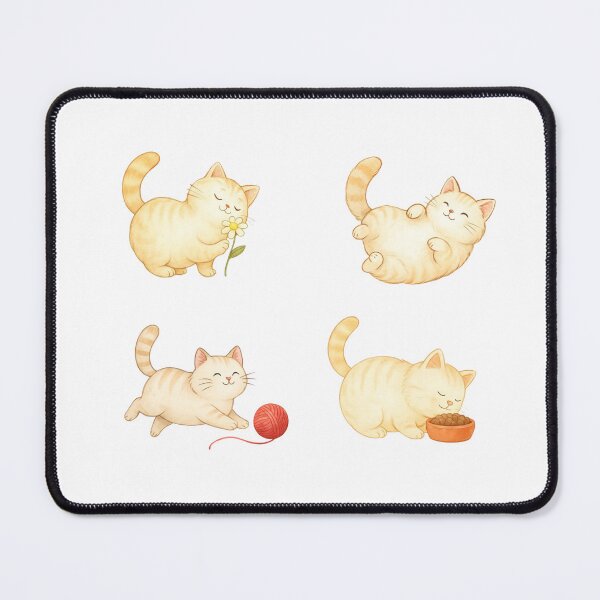 Item preview, Chunky Tabby Cat Squad – 4 Cute Stickers Set designed and sold by BeaMiciaDoodles.