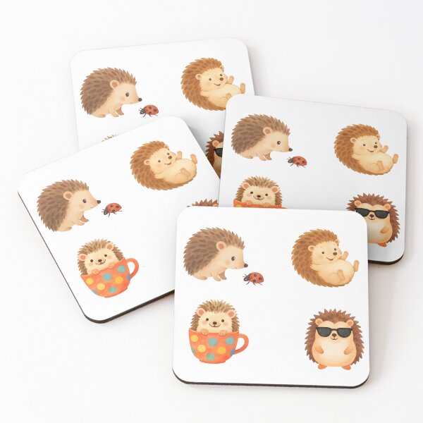 Item preview, Cute Hedgehog - 4 Designs Sticker Pack  designed and sold by BeaMiciaDoodles.