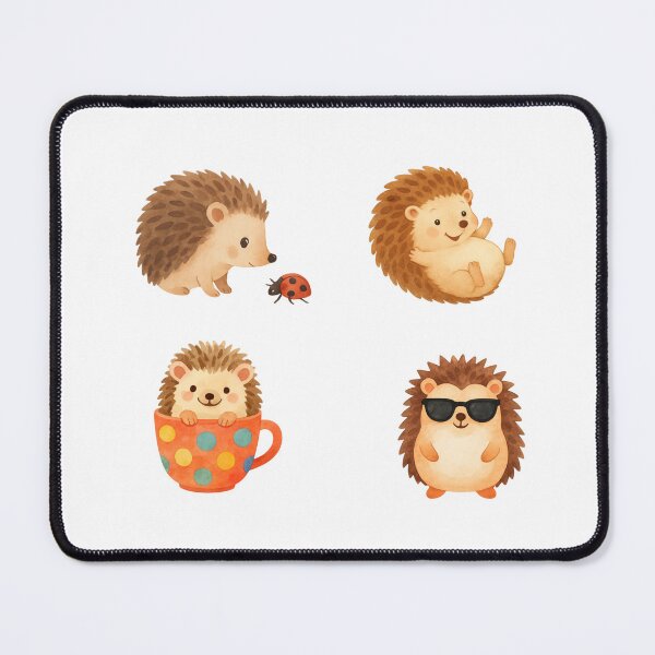 Item preview, Cute Hedgehog - 4 Designs Sticker Pack  designed and sold by BeaMiciaDoodles.