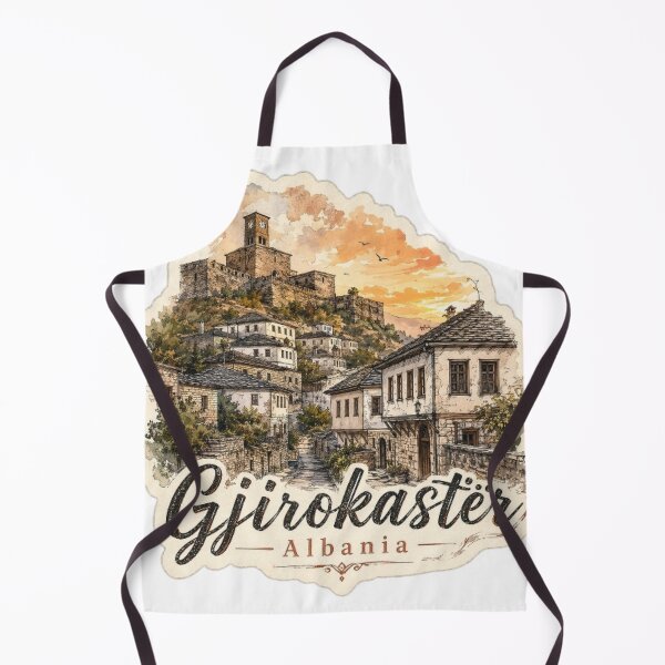 Item preview, Gjirokastër Albania Vintage Stone Town Travel Sticker designed and sold by Modefissi.