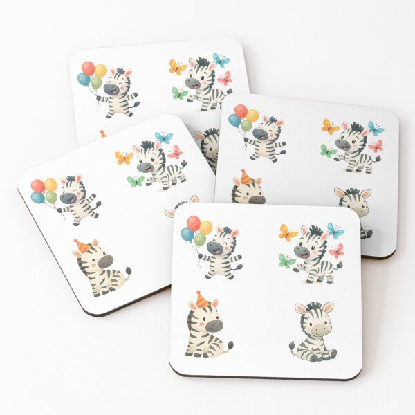Item preview, Sweet & Sassy Zebras – 4 Cute Sticker Designs Pack designed and sold by BeaMiciaDoodles.