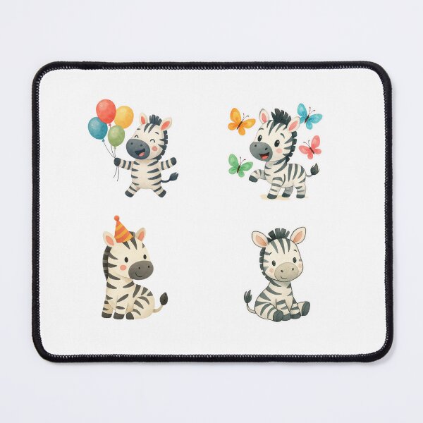Item preview, Sweet & Sassy Zebras – 4 Cute Sticker Designs Pack designed and sold by BeaMiciaDoodles.