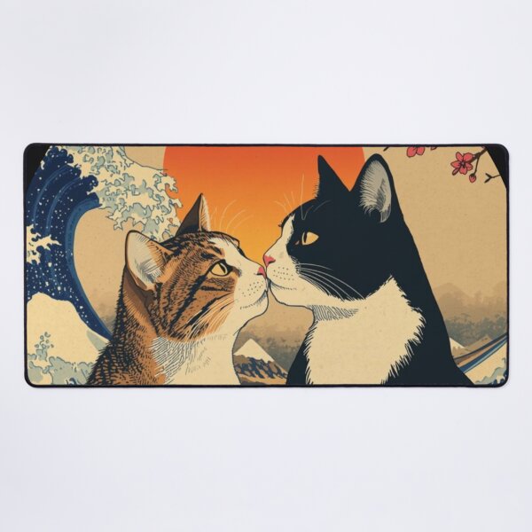 Item preview, Face to Face – Japanese Cat Art designed and sold by PurrfectWhisper.