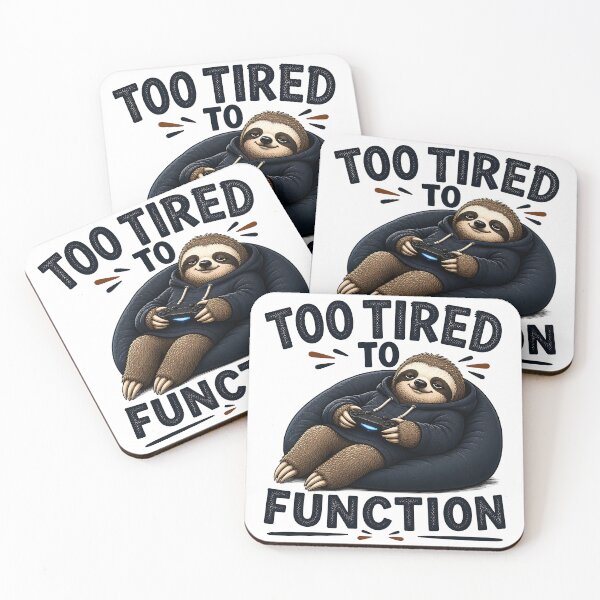 Item preview, Funny Gaming Sloth T-Shirt – Too Tired To Function Lazy Gamer Meme Cute Animal Gift designed and sold by Digital Culture Studio.
