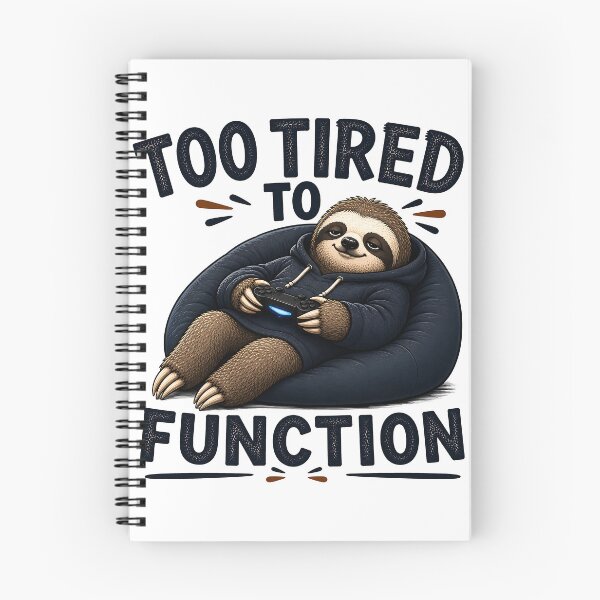 Item preview, Funny Gaming Sloth T-Shirt – Too Tired To Function Lazy Gamer Meme Cute Animal Gift designed and sold by Digital Culture Studio.