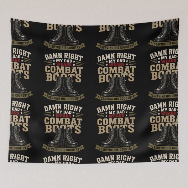 Item preview, My Dad Wears Combat Boots Proud Shirt designed and sold by Hornace88studio.