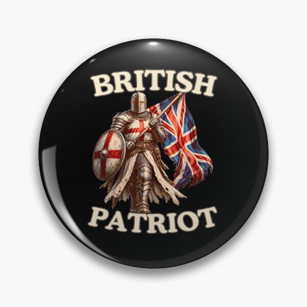 Item preview, British Patriot Knight With Union Jack Flag designed and sold by JesterKrewArt.