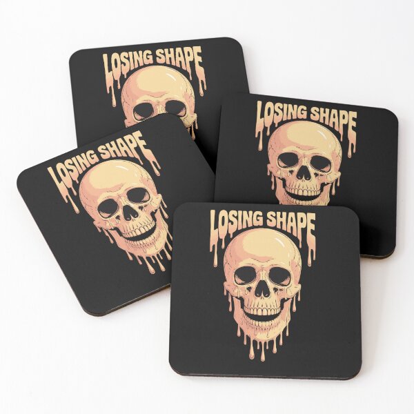 Item preview, Losing Shape Melting Skull Shirt – Dark Humor Dripping Skull Tee designed and sold by SkeletonMood.
