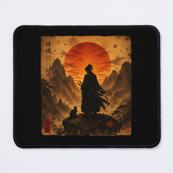 Item preview, vintage Samurai Warrior & Fighter | Black Cat, Vintage Japanese Art designed and sold by Kladhadredo.
