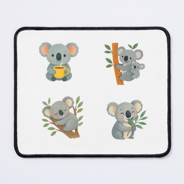 Item preview, Koala Cuteness Overload! 4 Watercolor Stickers designed and sold by BeaMiciaDoodles.