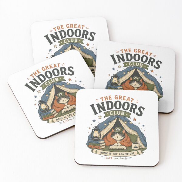 Item preview, The Great Indoors Club Funny Indoor Cat T-Shirt designed and sold by MAF_Merch.