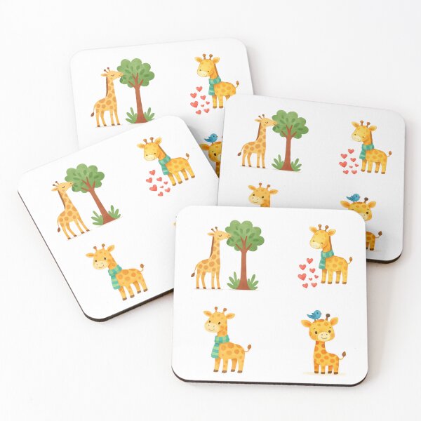 Item preview, Giraffe Giggles | 4-Pack Cute Watercolor Sticker Set” designed and sold by BeaMiciaDoodles.
