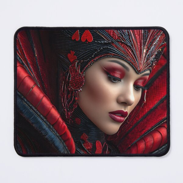 Item preview, Elegant Red Fantasy Portrait with Intricate Details designed and sold by Artessie.