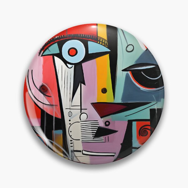 Item preview, Geometric Abstract Face Art - Vibrant Bold Shapes with Dynamic Color Contrast Modern Expressionism designed and sold by OlfactoART Studio.