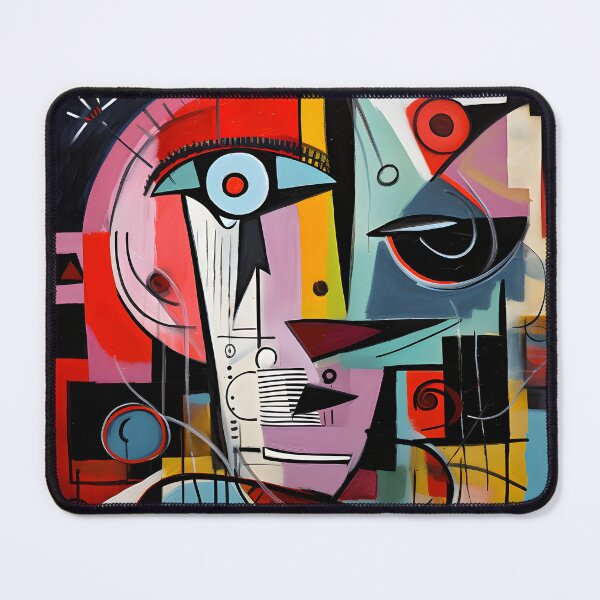 Item preview, Geometric Abstract Face Art - Vibrant Bold Shapes with Dynamic Color Contrast Modern Expressionism designed and sold by OlfactoART Studio.