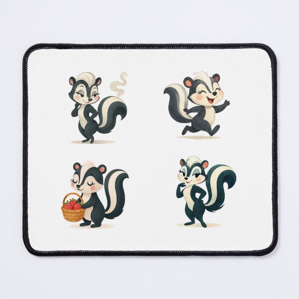 Item preview, Skunk-tastic Cuties! - 4 Pack Watercolor Stickers designed and sold by BeaMiciaDoodles.