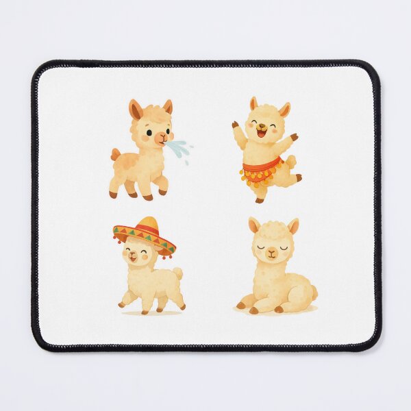 Item preview, Cute Watercolor Alpaca Sticker Set - 4 Adorable Pastel Alpaca Designs designed and sold by BeaMiciaDoodles.