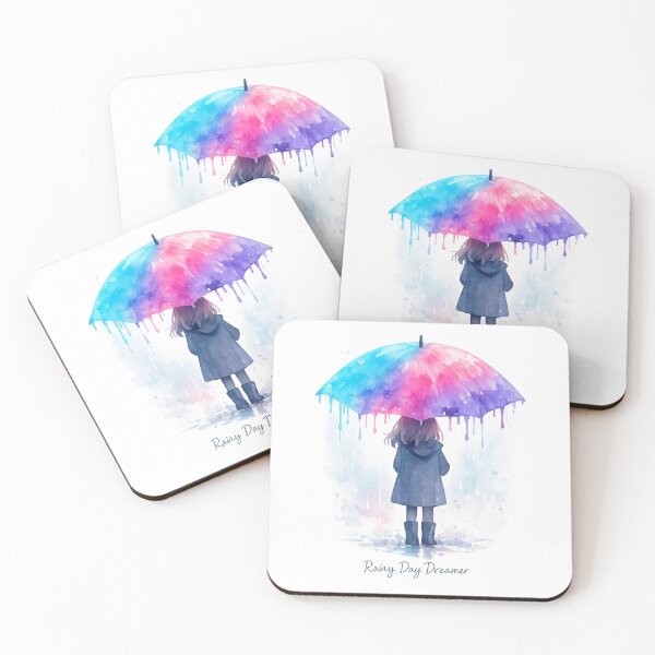 Item preview, Rainy Day Dreamer T-Shirt – Aesthetic Umbrella Watercolor Art for Cozy Mood Lovers, Soft Girl Style & Thoughtful Gift Buyers designed and sold by GemBob Creations.