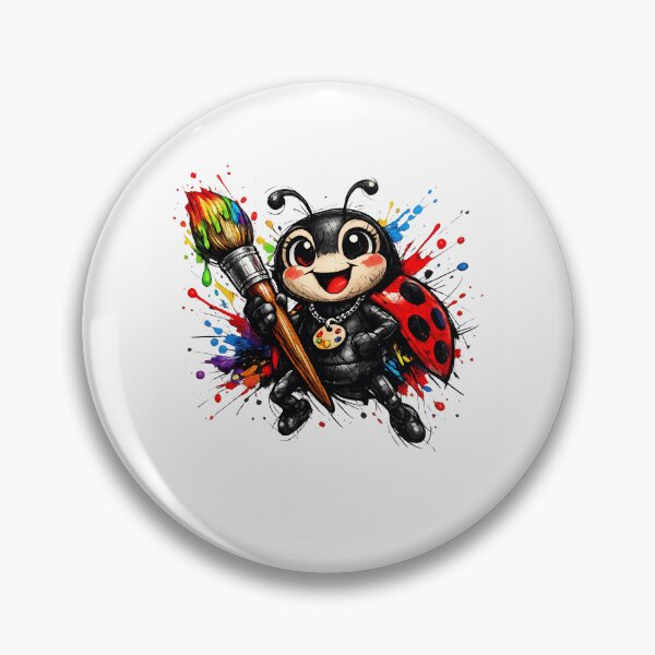 Item preview, Colorful Ladybug Artist T-Shirt Design PNG | Cute Paint Brush Bug Sublimation | Graffiti Splash Cartoon Clipart designed and sold by XxZainStylexX.