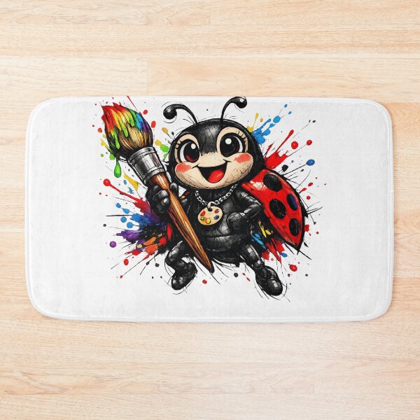 Item preview, Colorful Ladybug Artist T-Shirt Design PNG | Cute Paint Brush Bug Sublimation | Graffiti Splash Cartoon Clipart designed and sold by XxZainStylexX.